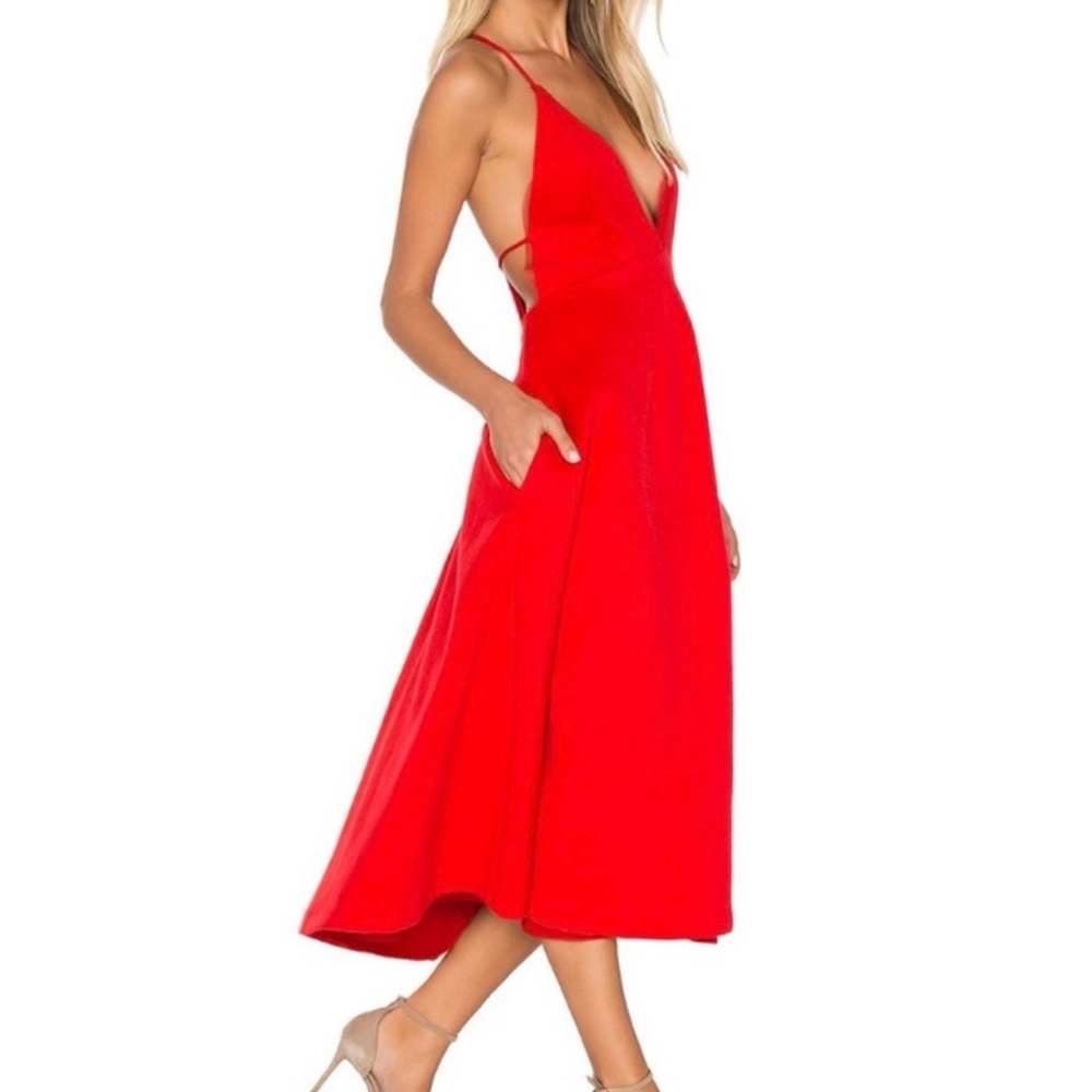 NWOT VIVIAN CHAN Magda Dress in Red